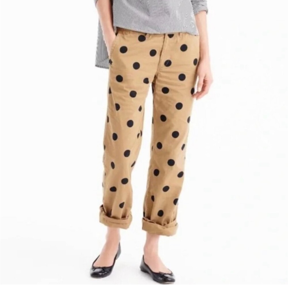 Boyfriend chino pant in polka dot